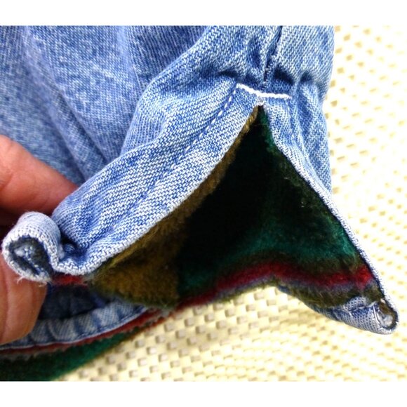 Wolverine Denim Shirt Jacket XXL Fleece Lined Button Up Workwear Coat - Picture 11 of 13